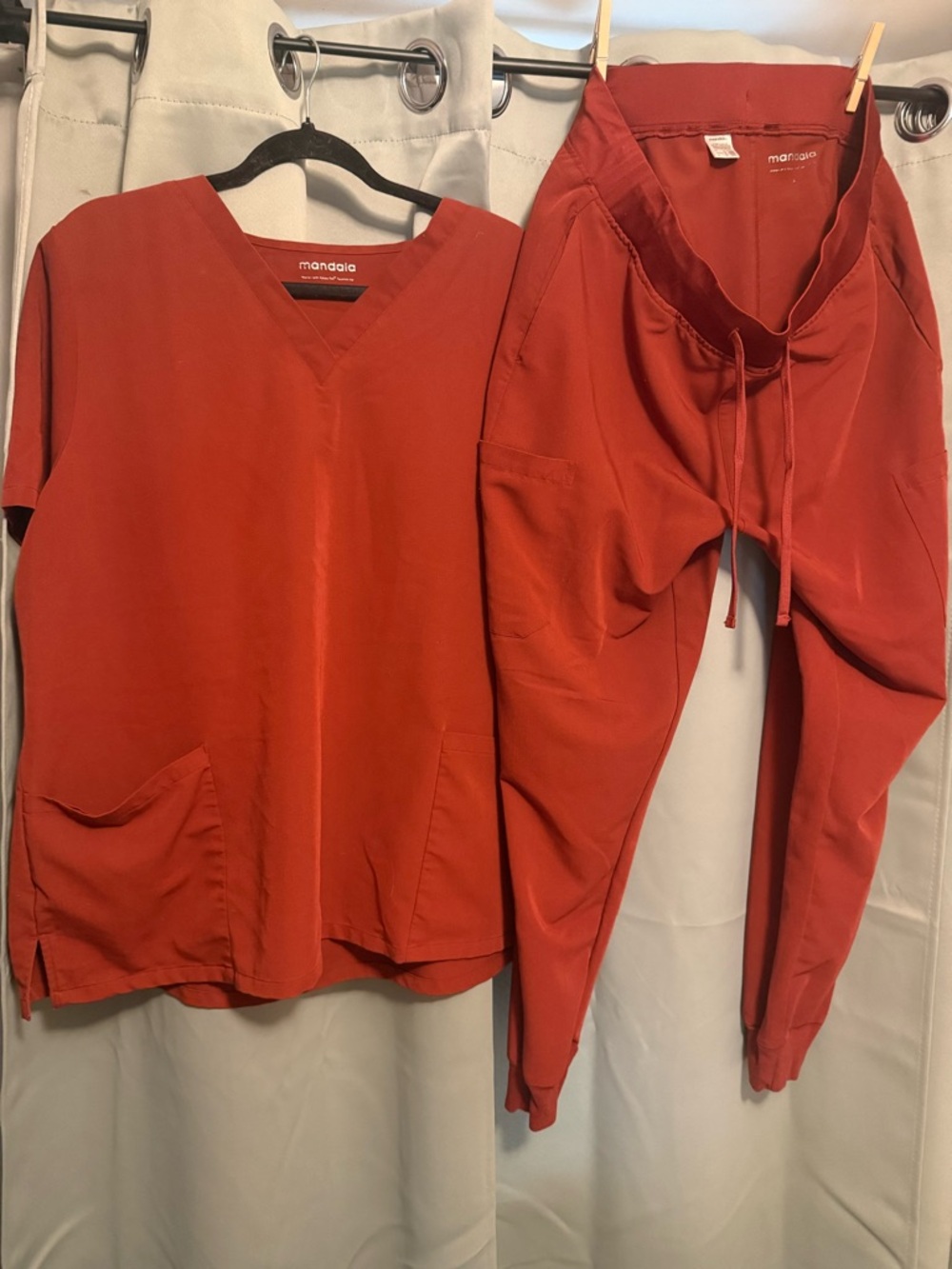 Mandala Women's Jogger Pants & Top Set in Rust Red